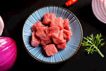 盘子里的美食牛肉粒