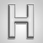 金属字母H
