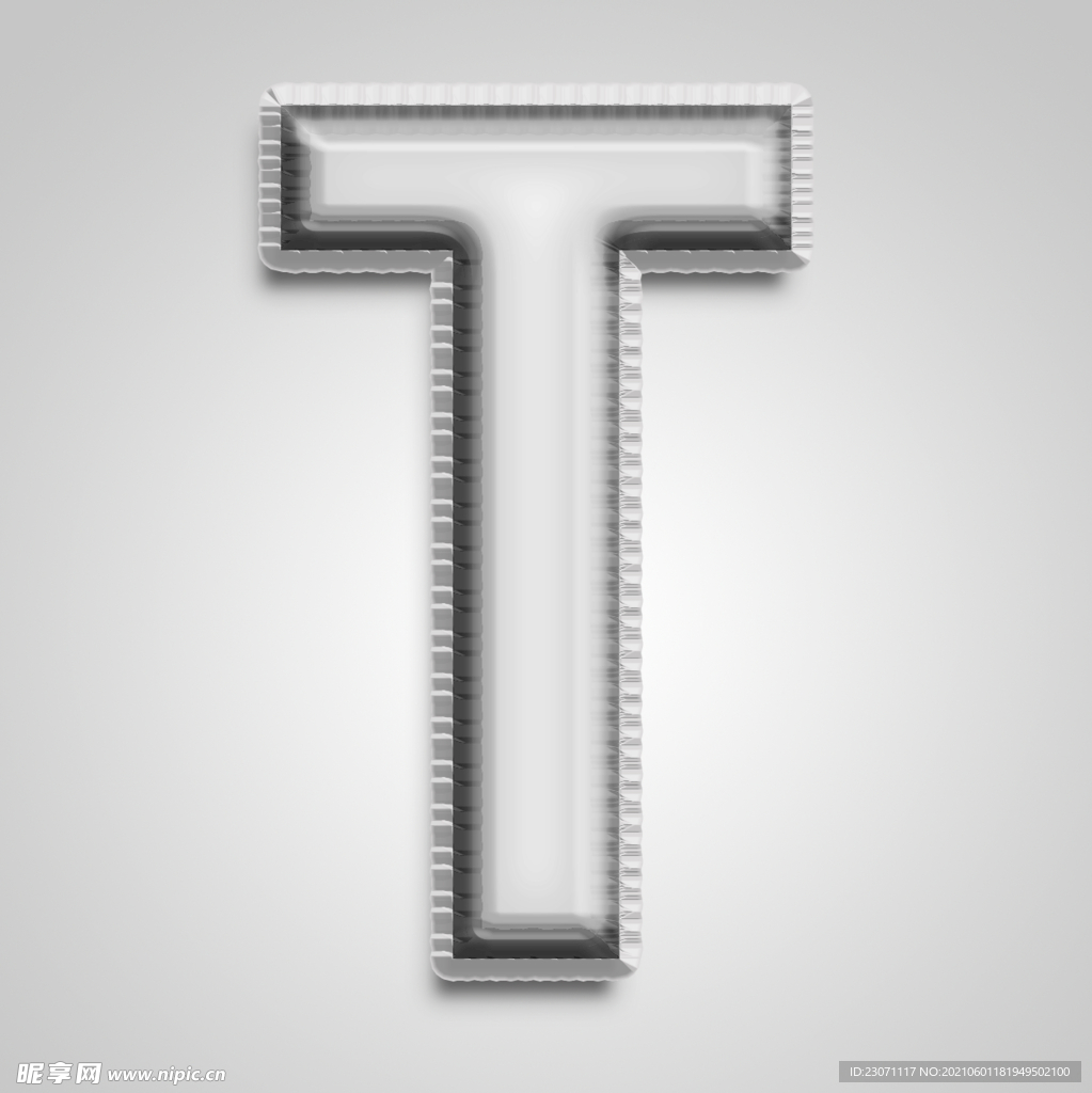金属字母T