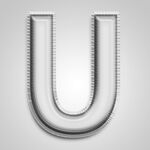 金属字母U