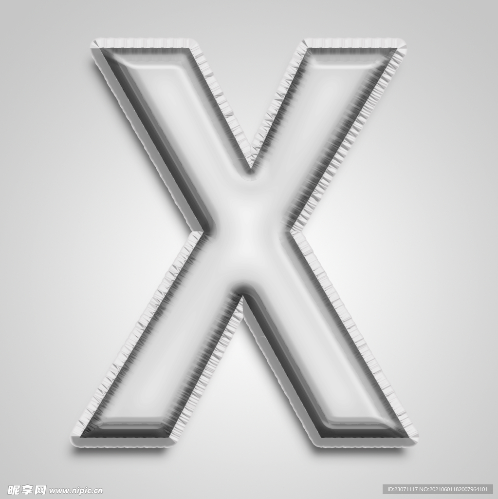 金属字母X