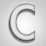 金属字母C