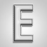 金属字母E