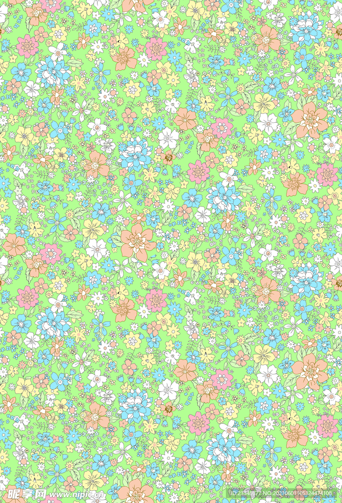 绿色小碎花
