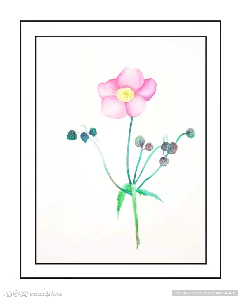 水彩 花