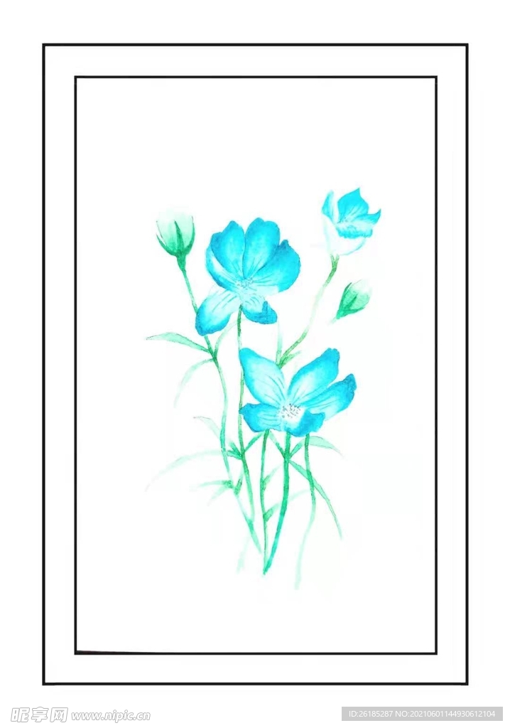 水彩 花