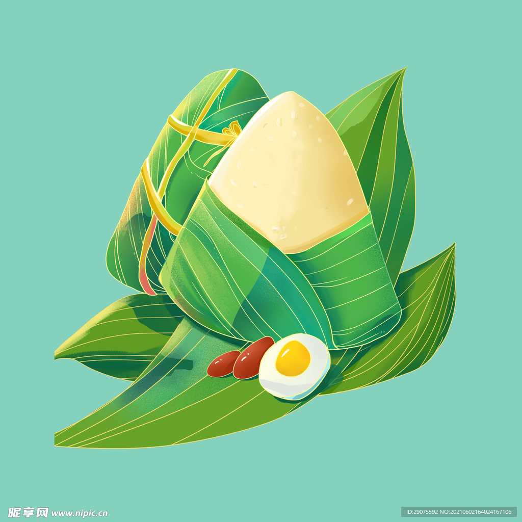 手绘粽子素材