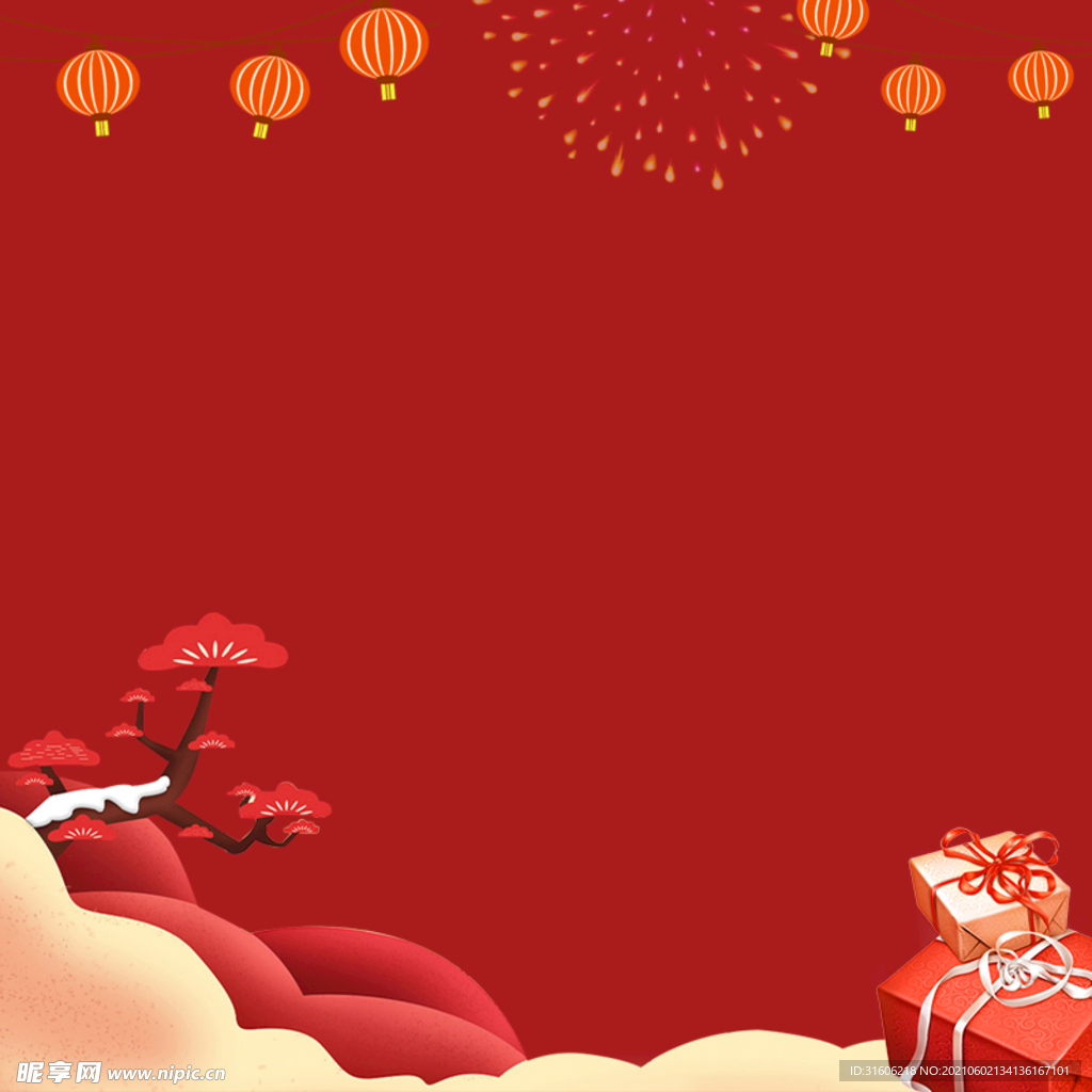 红色背景           