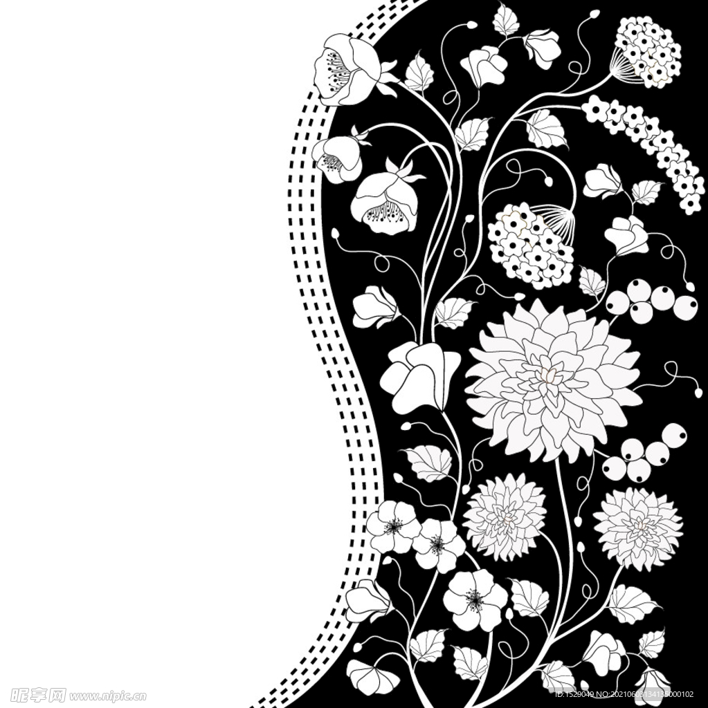 黑白花纹