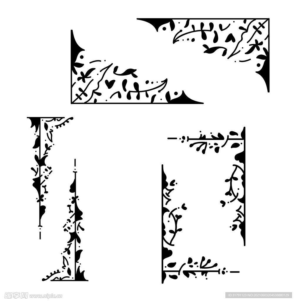 边角花纹