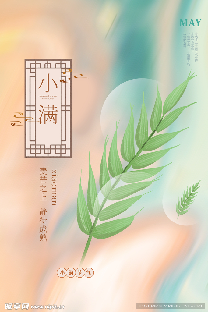 小满节气传统活动海报素材