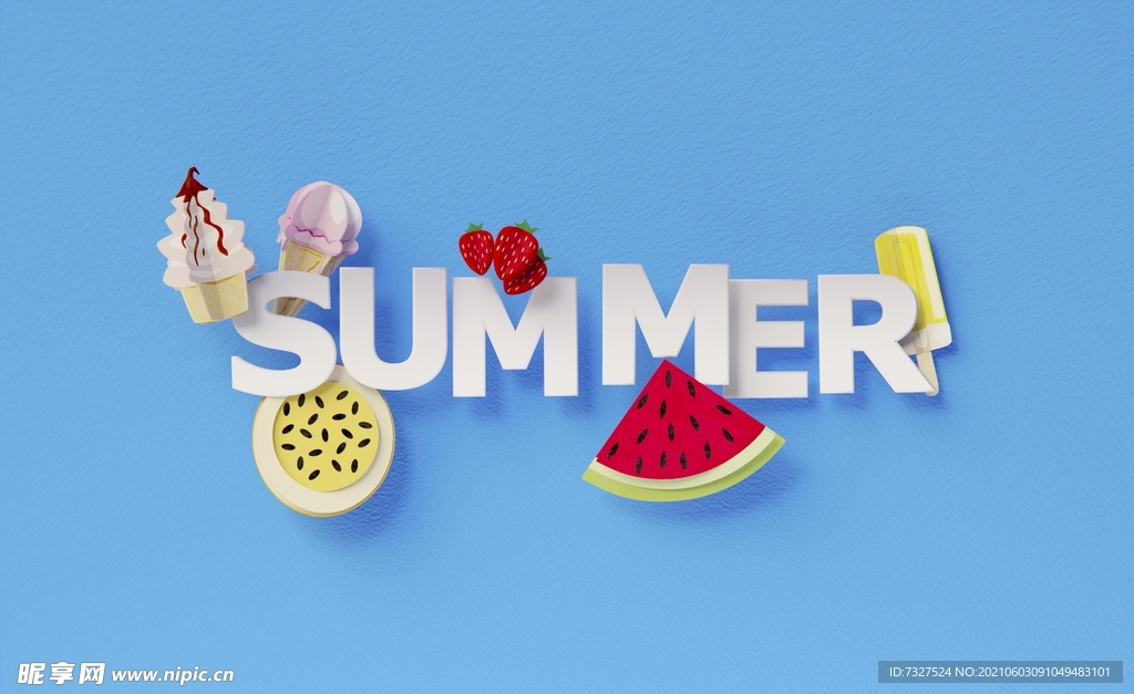 summer夏日创意海报