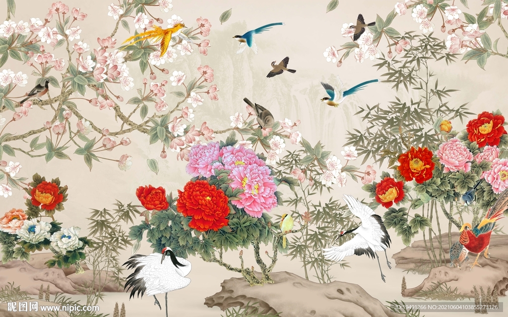 中国风花鸟画