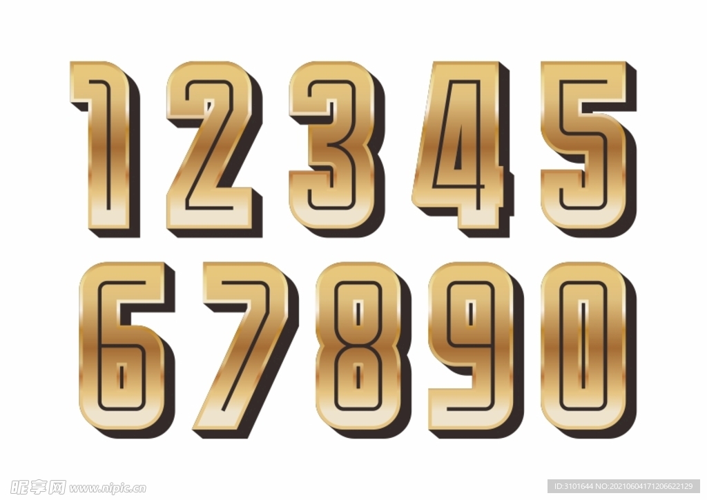 金色数字