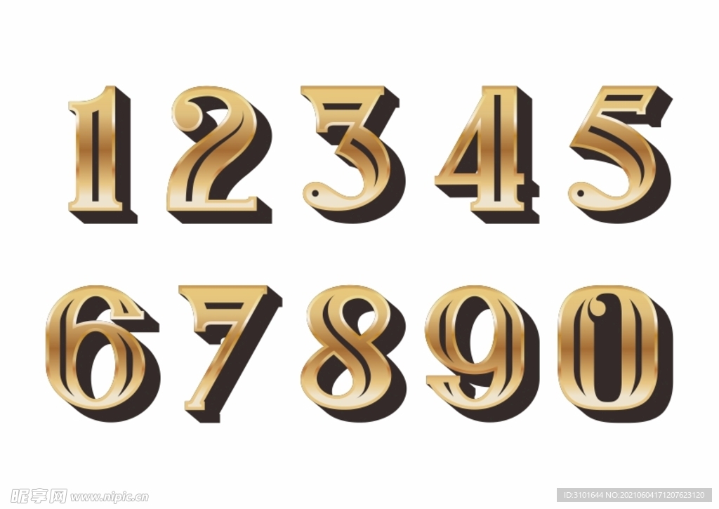 金色数字