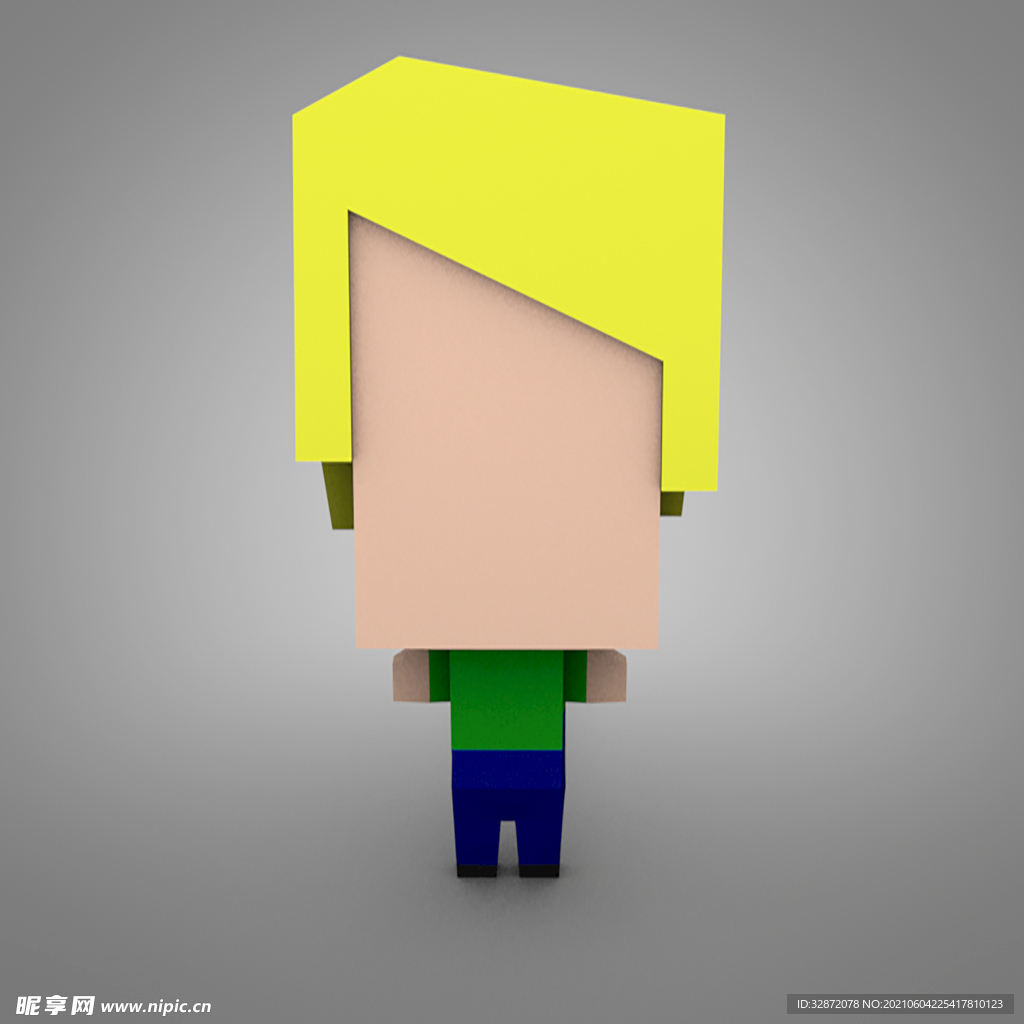 C4D 素材 低面 卡通 人物