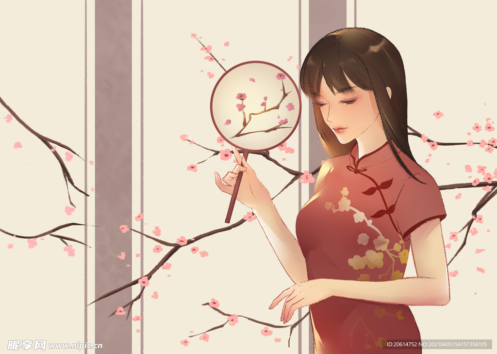 想着心事的女孩