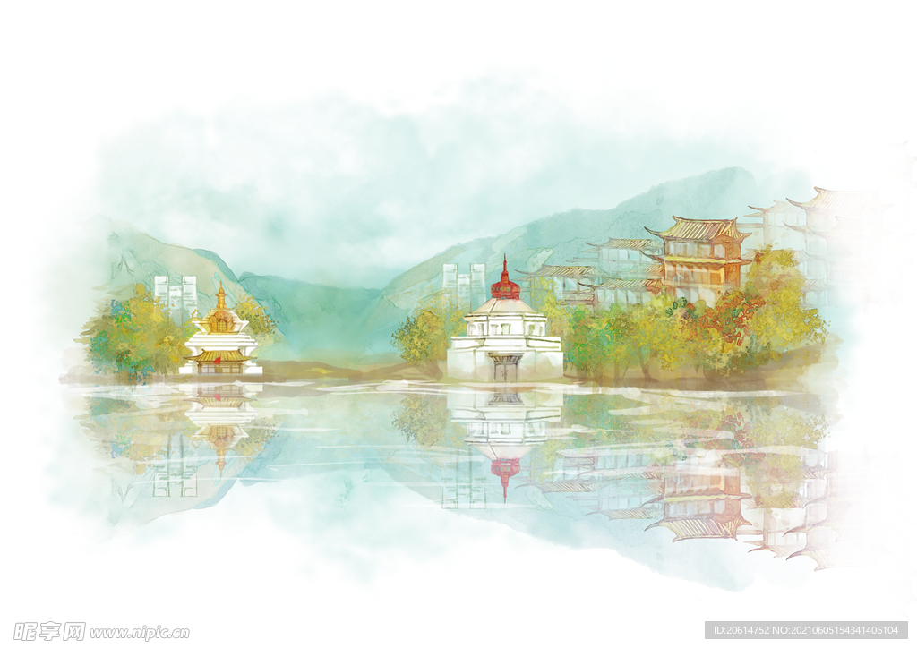 美丽的西湖风景