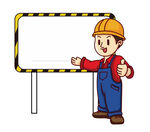 工人 安全生产提示牌
