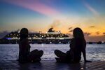 夜景美女