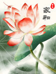 荷花装饰画