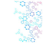 彩色分子结构背景矢量素材