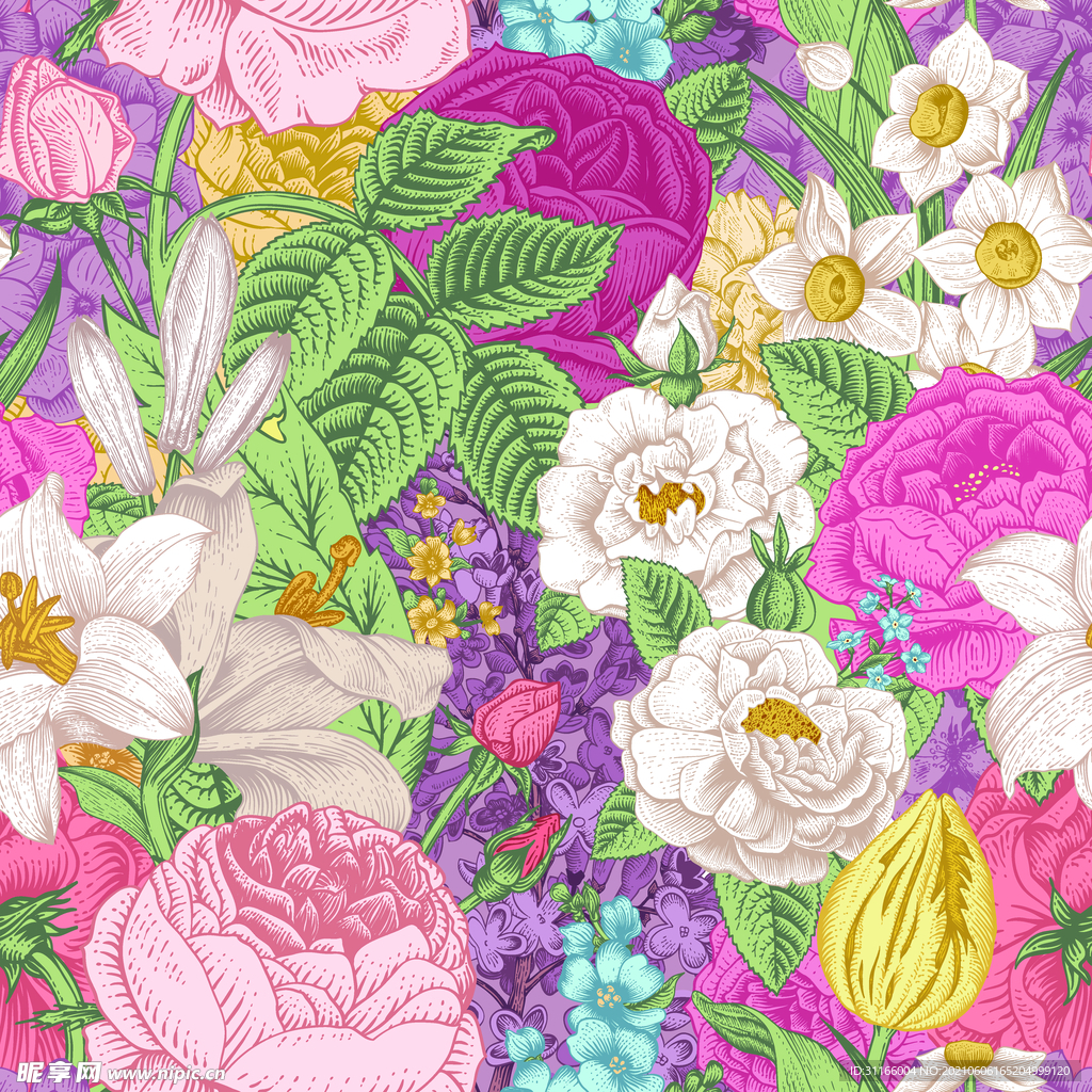 手绘花