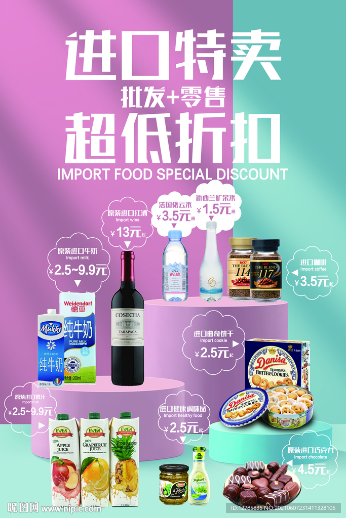 进口商品海报