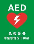 AED急救箱标识贴