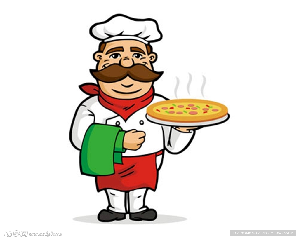 披萨的大厨等卡通