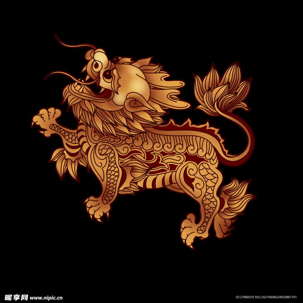 麒麟褐金色
