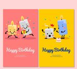 可爱蜡烛生日贺卡