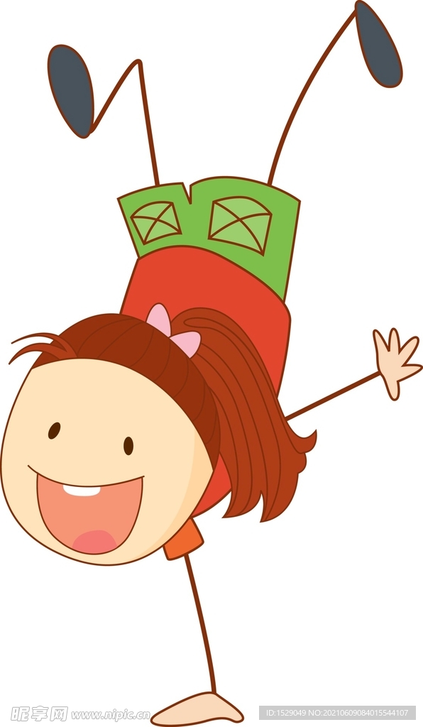 矢量卡通女孩