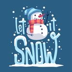 可爱雪人艺术字