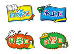 幼儿园区域标识牌