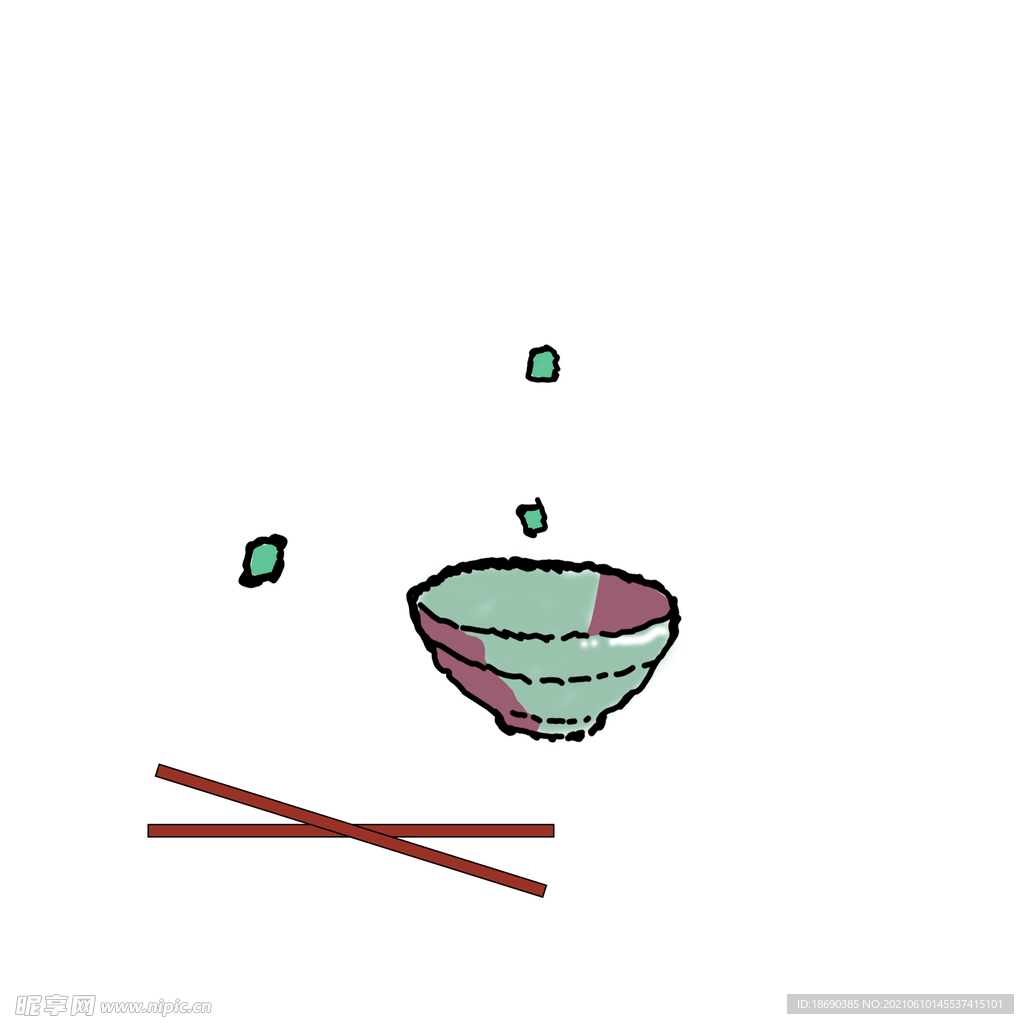 漫画碗筷子