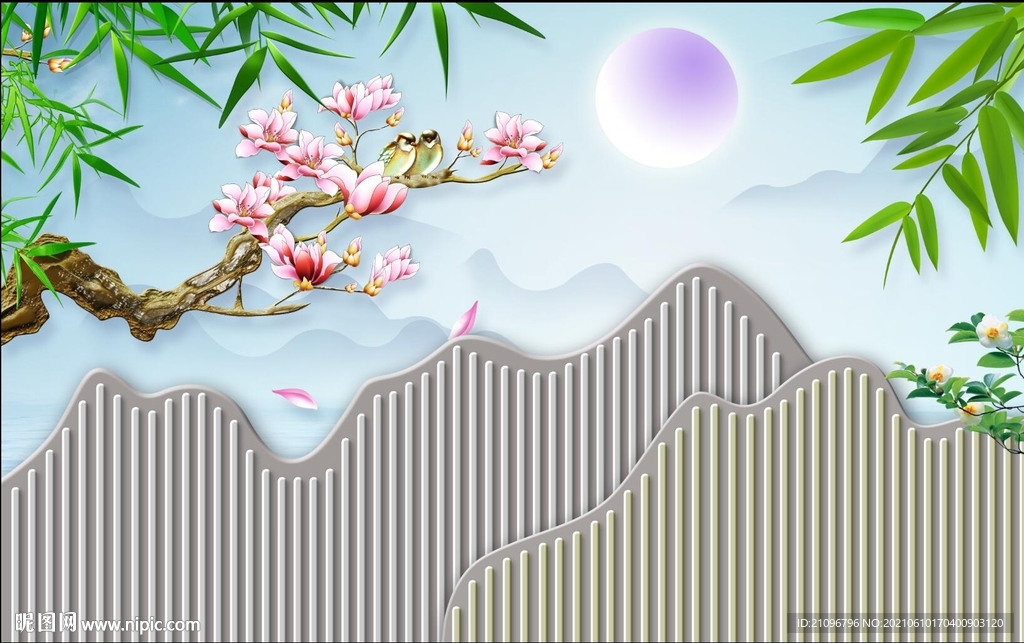 现代背景墙 