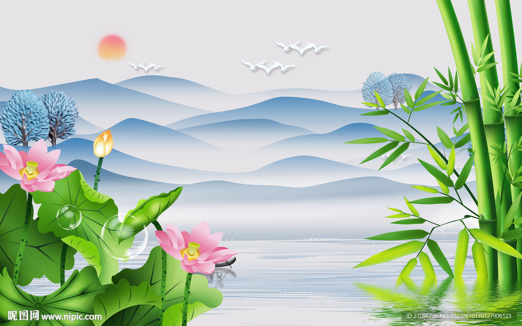 现代背景墙