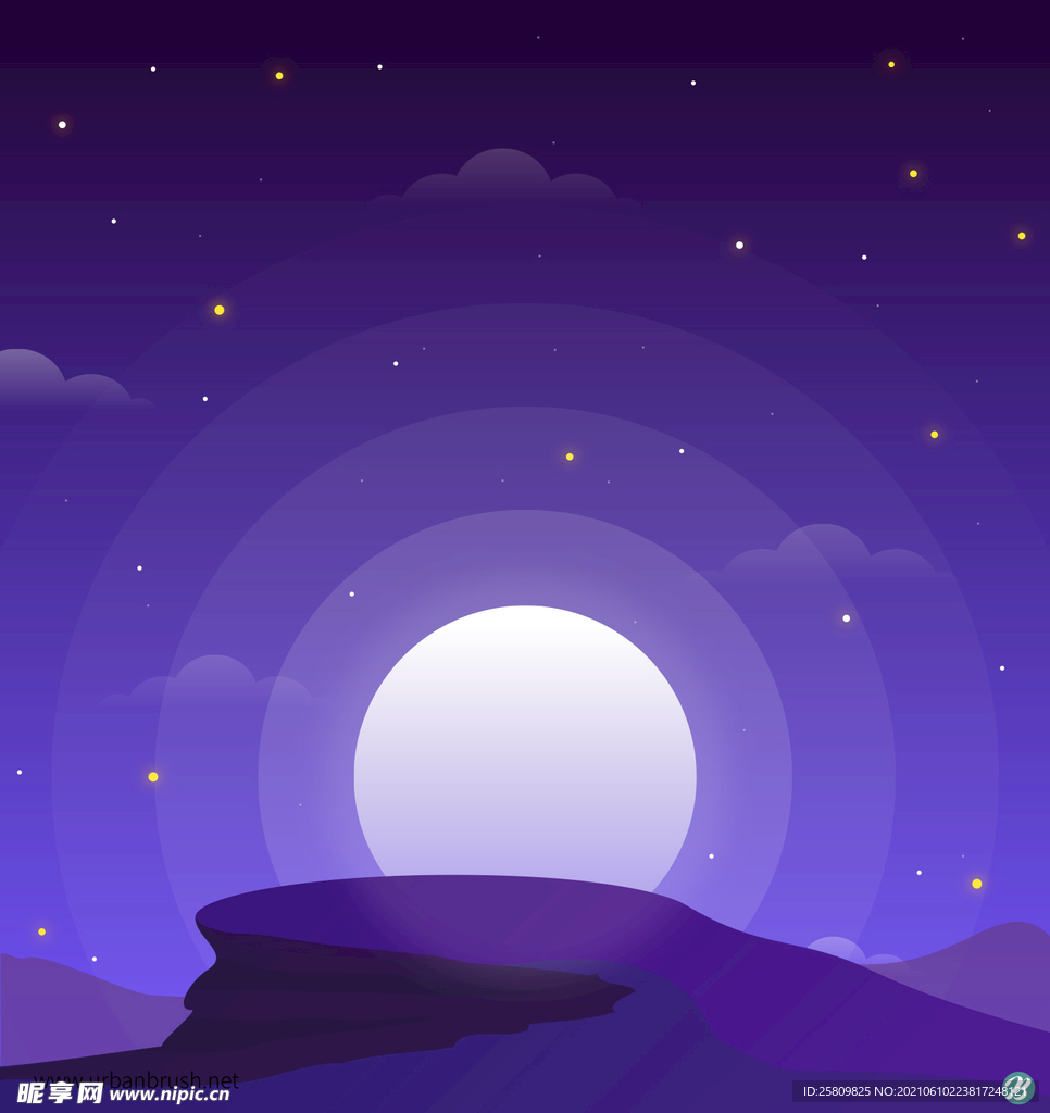 简约卡通唯美插画