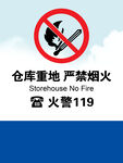 仓库重地 严禁烟火