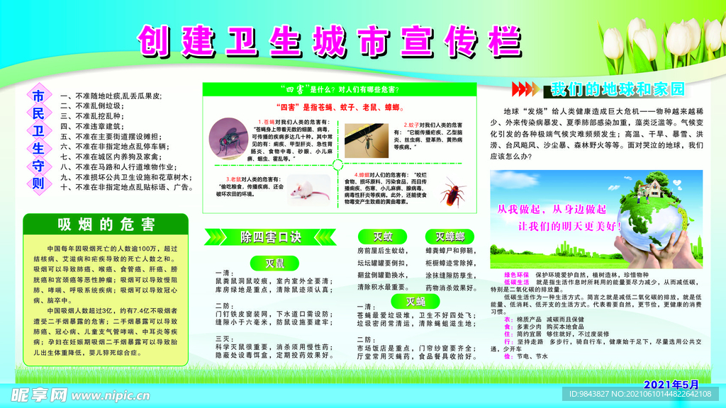 创建卫生城市宣传栏