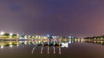 美丽的河道夜景