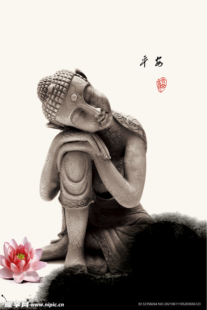 禅意和尚装饰画