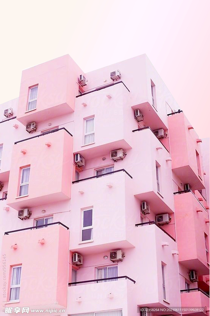 粉色房屋建筑