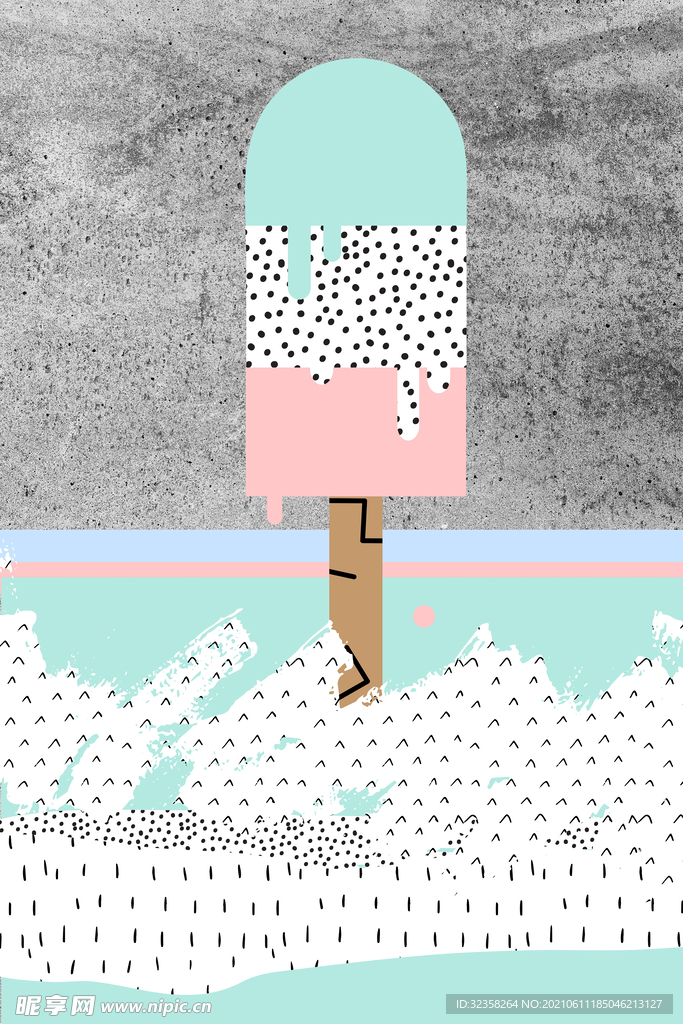 雪糕挂画