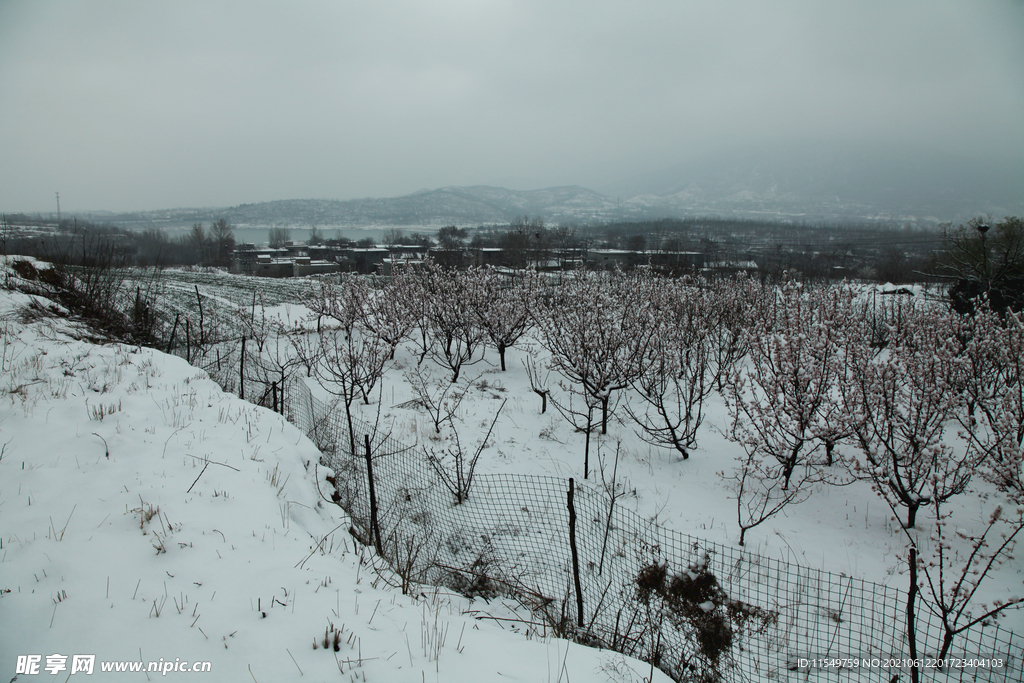 登封乡村雪景