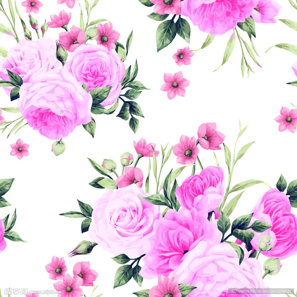 水彩花