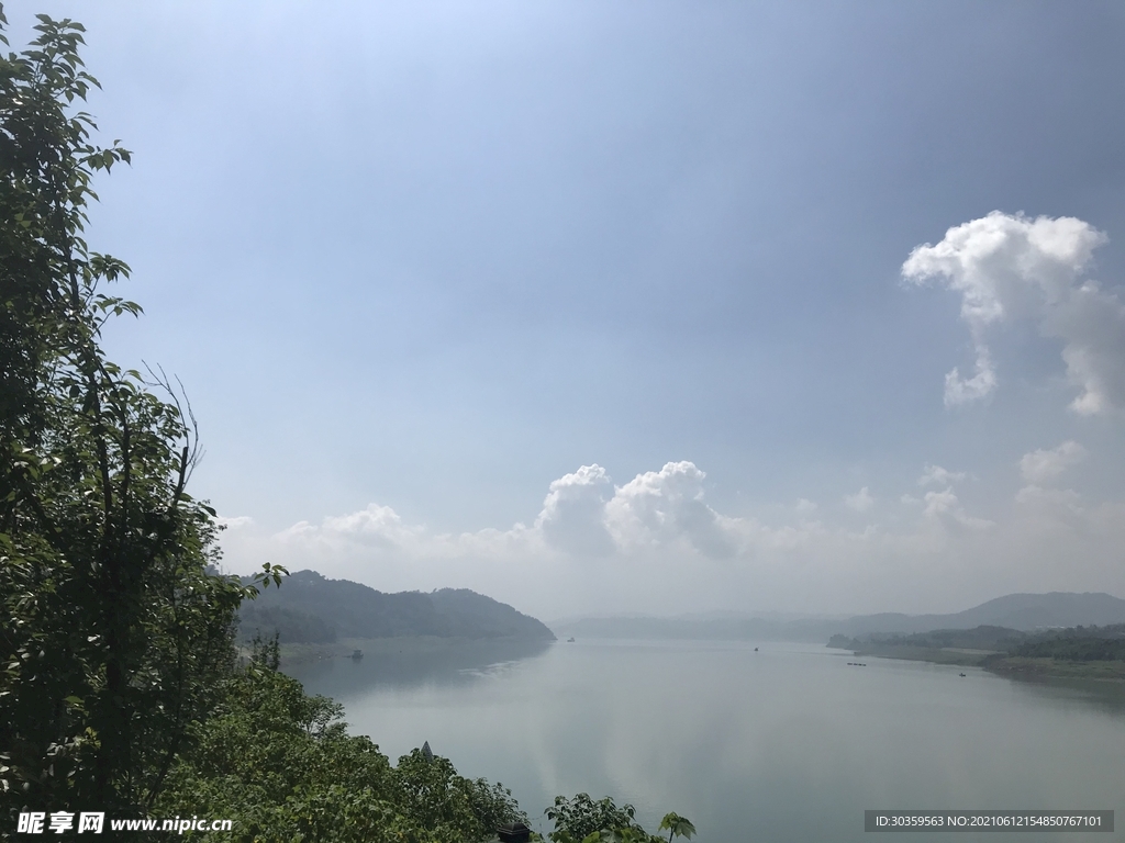 绿色 植被 园林 滨江 江景