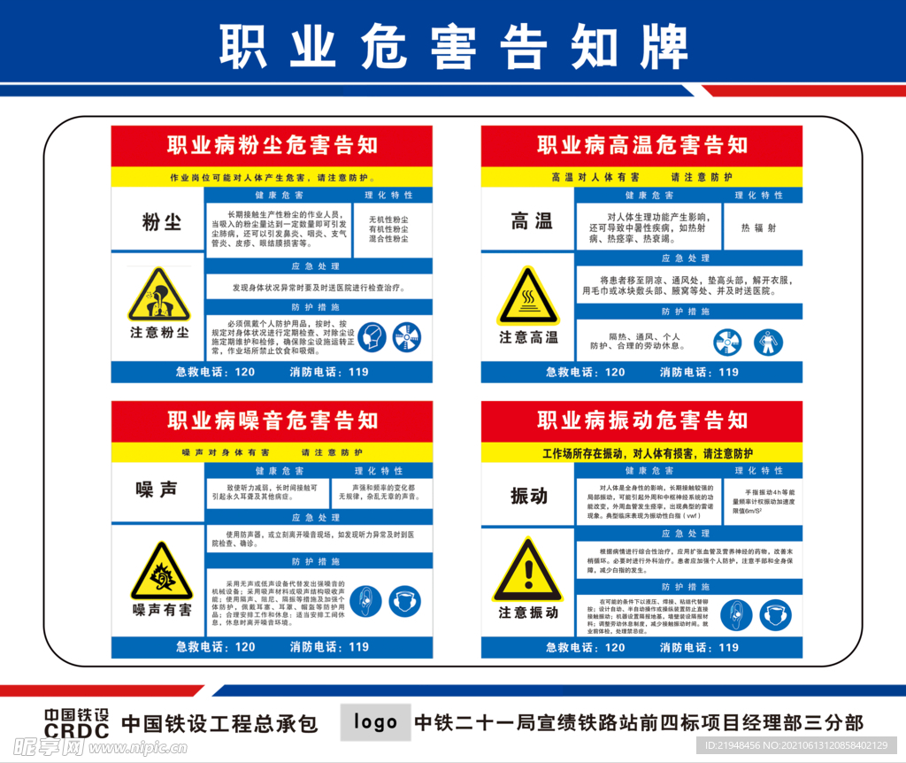 职业危害告知牌