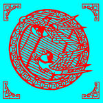 双翼双飞剪纸
